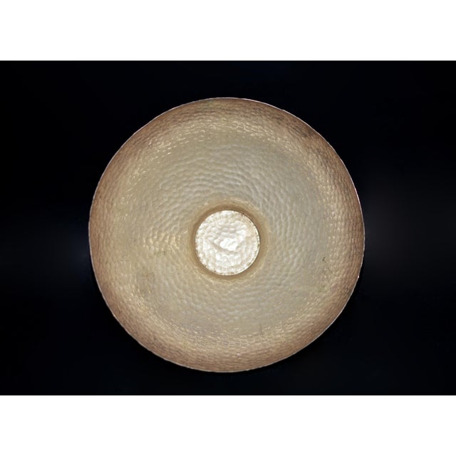 Mid 20th Century Hammered Silver Bowl Hand Crafted Modern For Sale In Los Angeles - Image 6 of 15