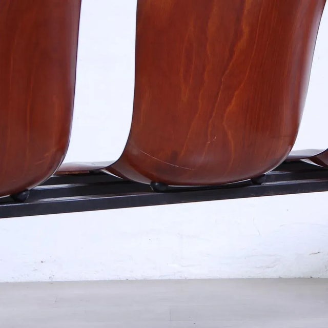 Mid-Century Bench with 4 Pagholz Seats, 1960s For Sale - Image 9 of 12