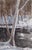 Walk Along the River by Mo Myra | Watercolor on Paper of a river with bare trees in winter. For Sale