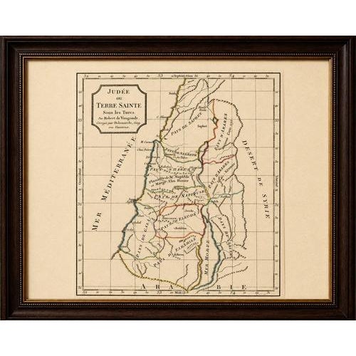 Judee ou Terre Sainte Map of the Holy Land and Jerusalem, c.1806 A delicate and historically important French map titled...