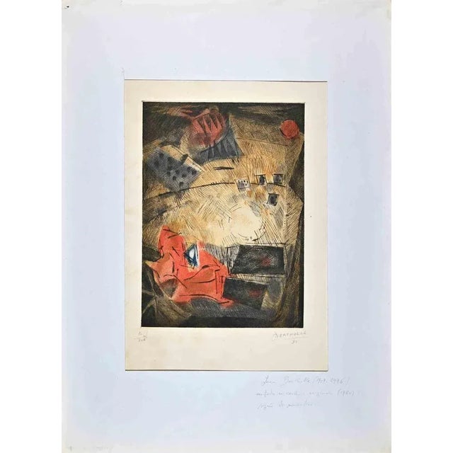 Abstract Composition is an etching print realized in 1980 by Jean Bertholle (1909-1996). Hand-signed on the lower and...