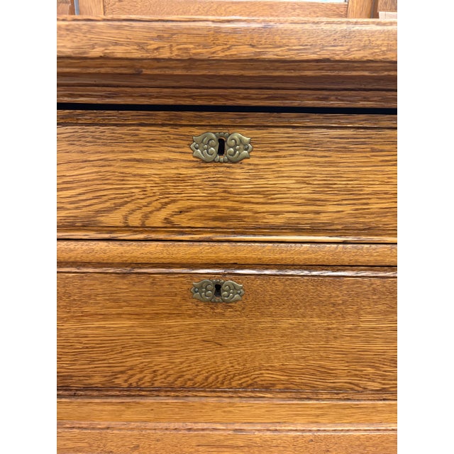 Antique Victorian Oak Princess Chest For Sale - Image 9 of 12