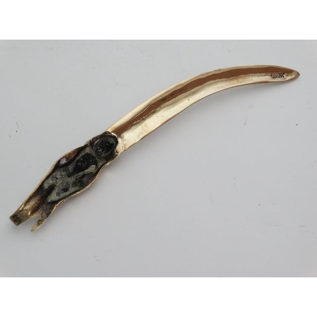 1930s English Brass Courtier Letter Opener For Sale - Image 5 of 6