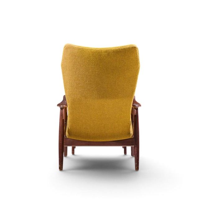 Madsen & Schubell Ms20 Mid Century Danish Teak Reclining Lounge Chair and Ottoman For Sale In Chicago - Image 6 of 11