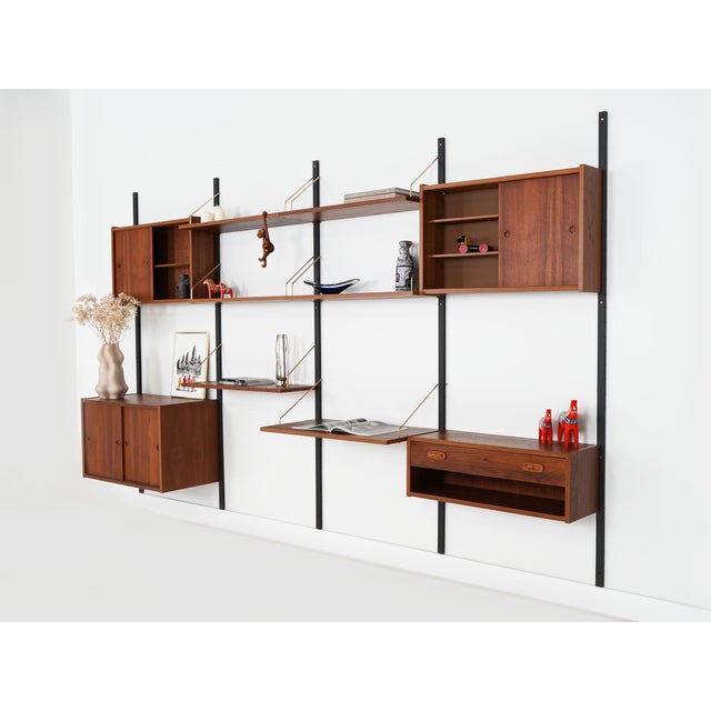 Mid-Century Modern Danish Teak System Bookcase, 1960s For Sale - Image 3 of 18