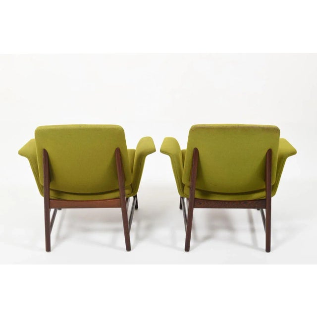 Brown Danish Mod. 451 Lounge Chairs by Illum Wikkelsø for Aarhus Møbelfabrik, 1960s, Set of 2 For Sale - Image 8 of 13
