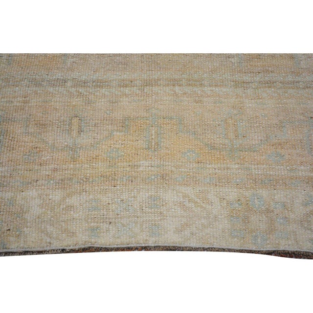1950s Vintage Turkish Oushak Hand Knotted Wool Rug, 3'1''x10'10'' For Sale - Image 5 of 5