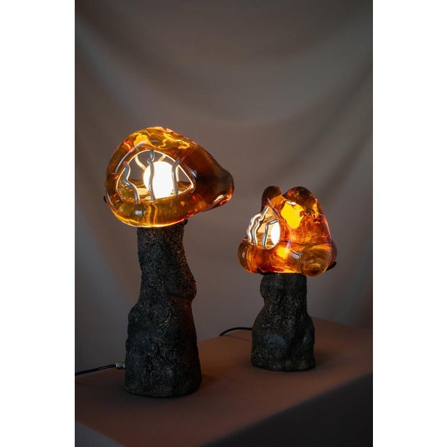 Contemporary Small Version Somehow Honey Dreams of Fire Table Lamp by Vincent Decat For Sale - Image 3 of 7