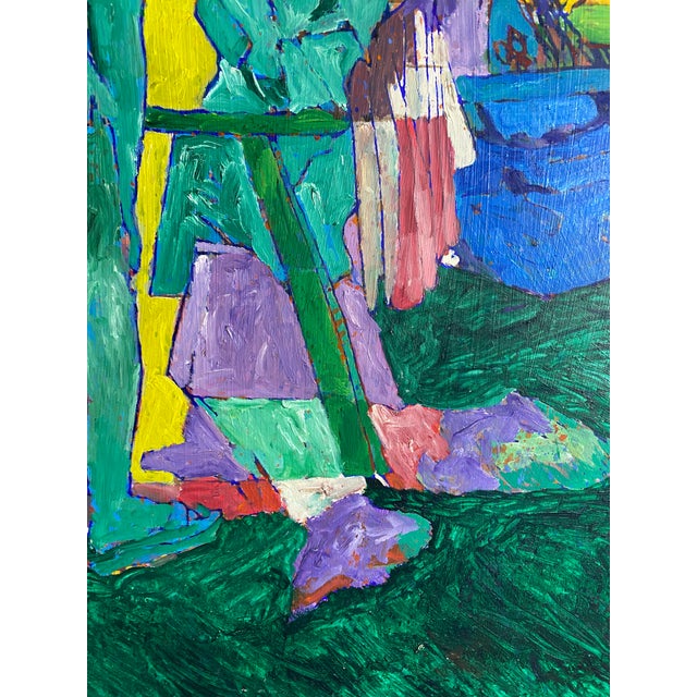 1980s Abstract Figurative Original Oil Painting by Jack Perlmutter ...