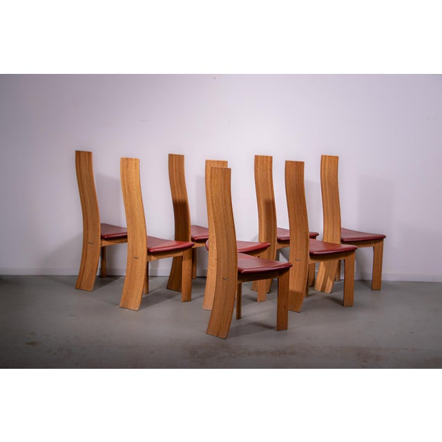 Iris Chairs by Bob Van Den Berghe for Van Den Berghe Pauvers, 1995, Set of 8 For Sale - Image 4 of 14