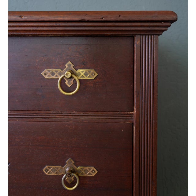 Antique Chest of Drawers With Eastlake Carvings and Brass Hardware For Sale - Image 15 of 17