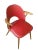 Red 50s Rockabilly Chair with Armrests, 1950s For Sale