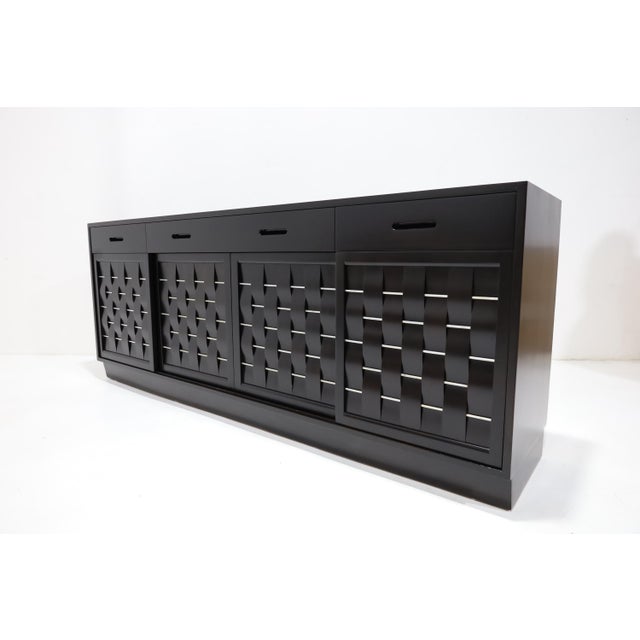 Basket Weave Sideboard by Edward Wormley for Dunbar in Mahogany, C. 1960s For Sale In Dallas - Image 6 of 14