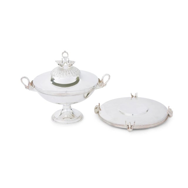 Silver 20th Century Silverplated Covered Tureen For Sale - Image 8 of 13