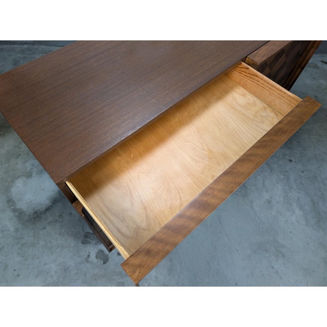 Mid Century Modern Walnut & Mahogany 10-Drawer Dresser, c.1960s For Sale - Image 14 of 18