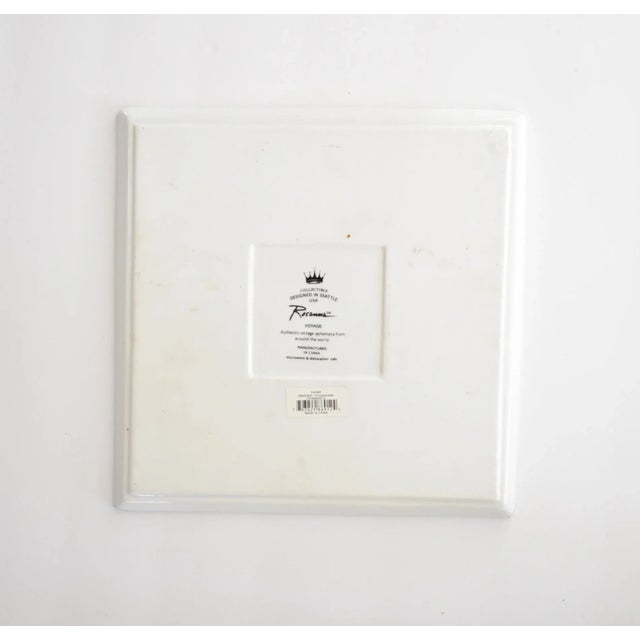 Vintage Map of Paris Plate For Sale - Image 9 of 11