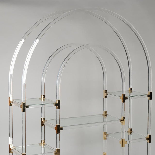 Vintage Acrylic Glass Shelf by Charles Hollis Jones, 1970s For Sale - Image 4 of 7