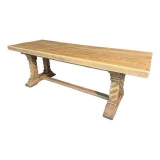 French Oak Farmhouse Dining Table, 1920s For Sale