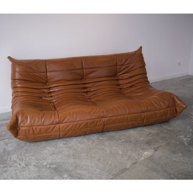 Modern Togo Sofa Set by Michel Ducaroy for Ligne Roset, 1975, Set of 3 For Sale - Image 3 of 10