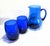 Glass Mid 20th Century Mid Century Modern Cobalt Blue 1 Pitcher + 2 Wine Glasses For Sale - Image 7 of 13