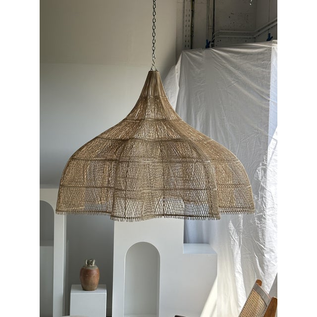 Vintage Rattan Hanging Light, 2010s For Sale - Image 17 of 18