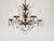 Antique 6 Arm 6 Light Darling Dainty Brass Cut Lead Glass Crystal Chandelier For Sale - Image 10 of 10