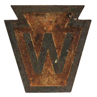 Antique Pennsylvania Railroad Whistle Sign For Sale