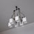 Italian Six-Light Chandelier in Brass, Black Metal and Opaline Glass, 1950s For Sale - Image 16 of 16