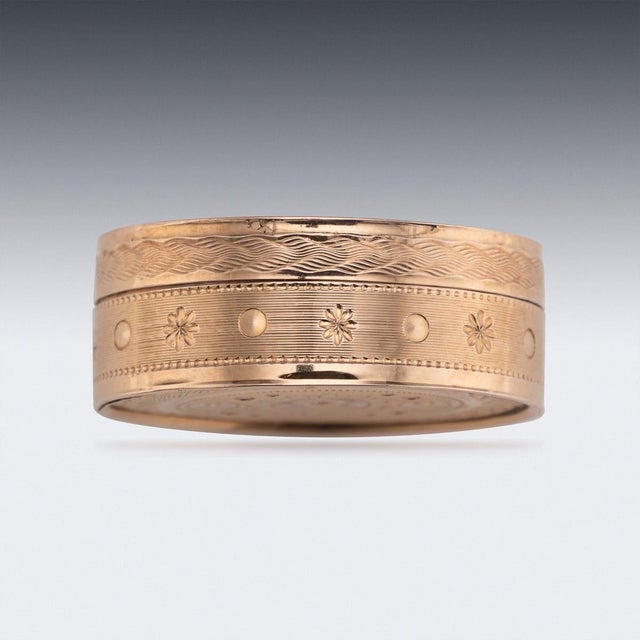 Metal Antique 19th Century Georgian 18k Gold Oval Vinaigrette, 1800s For Sale - Image 7 of 12