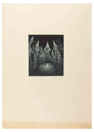 Fritz Schwimbeck, Fieber, Etching, 1918
