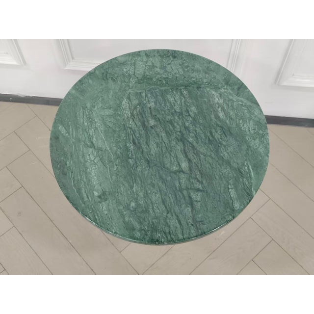 2020s Jojo Modern Green Marble and Brass Round Side Table For Sale - Image 5 of 5