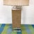 Vintage Modern Table Lamp With Suede-Wrapped Column and Lucite Base For Sale - Image 4 of 12