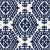 Sample - Schumacher Omar Embroidery Fabric in Navy For Sale