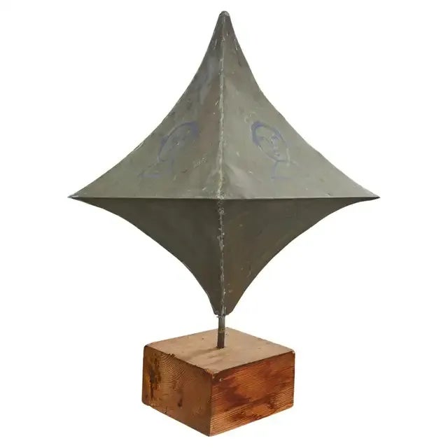 Diamond Shaped Zinc Roof Finial or Garden Ornament Sculpture For Sale - Image 13 of 13