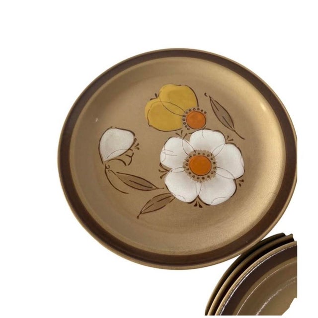 Vintage Hearthside Dogwood Dinner Plates Stoneware Japan Hand Painted - Set of 6 For Sale - Image 12 of 12