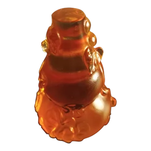 Vintage Carved Amber Carnelian Figurine