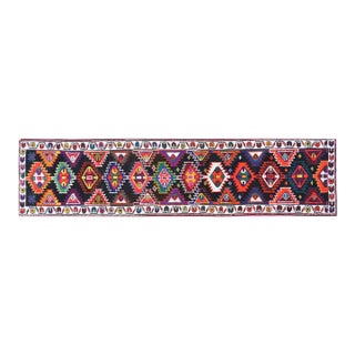 Vintage Turkish Tribal Kurdish Hand Knotted Wool Rug,2'9"X11'7" For Sale