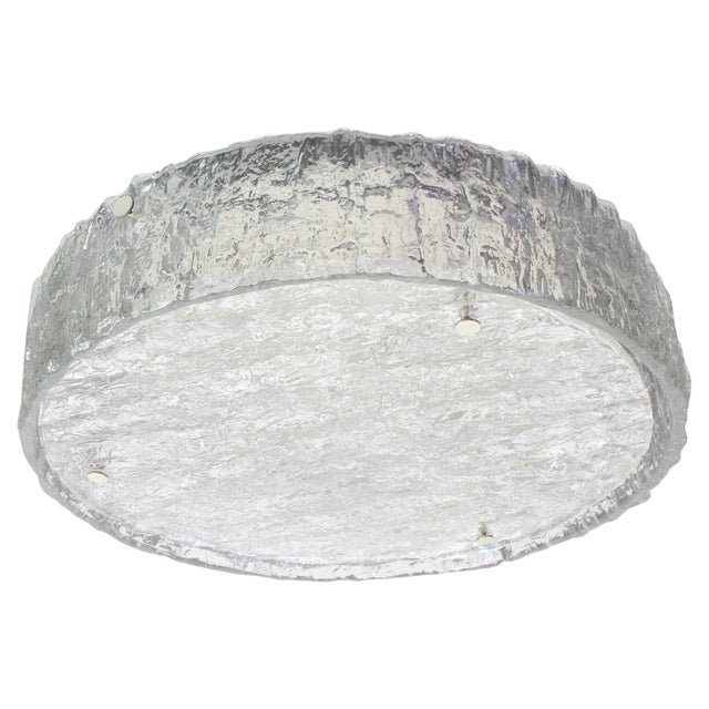 Large Murano Glass Flushmount Fixture from Kaiser, 1960s For Sale