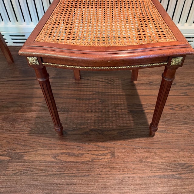 Antique Petite Decorative Cane Chairs For Sale - Image 9 of 12