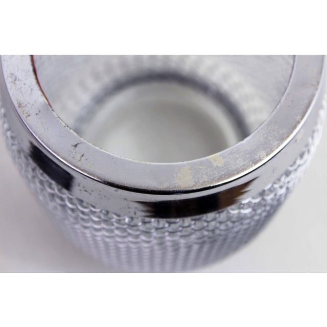 1980s Glass and Metal Ice Bucket, 1970s For Sale - Image 5 of 12