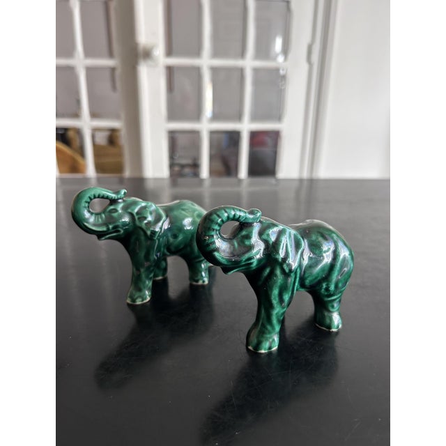 Ceramic Elephants from Saint Clément, 1950, Set of 2 For Sale - Image 10 of 10