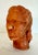 Contemporary Vintage Signed Hand-Made Clay Female Bust Sculpture in Terracotta Finish For Sale - Image 3 of 10