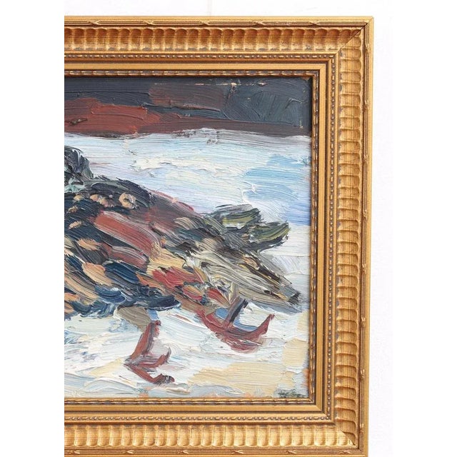 1960s Anna Costa, Portrait of a Bird in Snow, 1960s, Oil on Board, Framed For Sale - Image 5 of 13