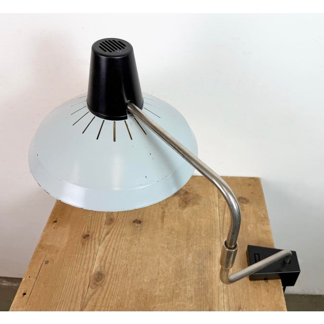 Black Industrial Grey Factory Office Desk Lamp from Elektrosvit, 1970s For Sale - Image 8 of 18