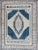 Vintage Hand Knotted Turkish Oushak Rug With Central Medallion in Blue and Cream For Sale - Image 13 of 13
