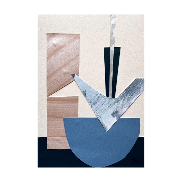 "Rhythm Without Reason" is an original mixed media collage on paper by Zac Woodiel. This is one of six pieces in the...