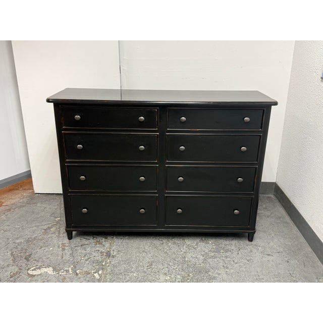 Eastern Furniture Co. Ebony Eight-Drawer High Dresser For Sale - Image 4 of 12
