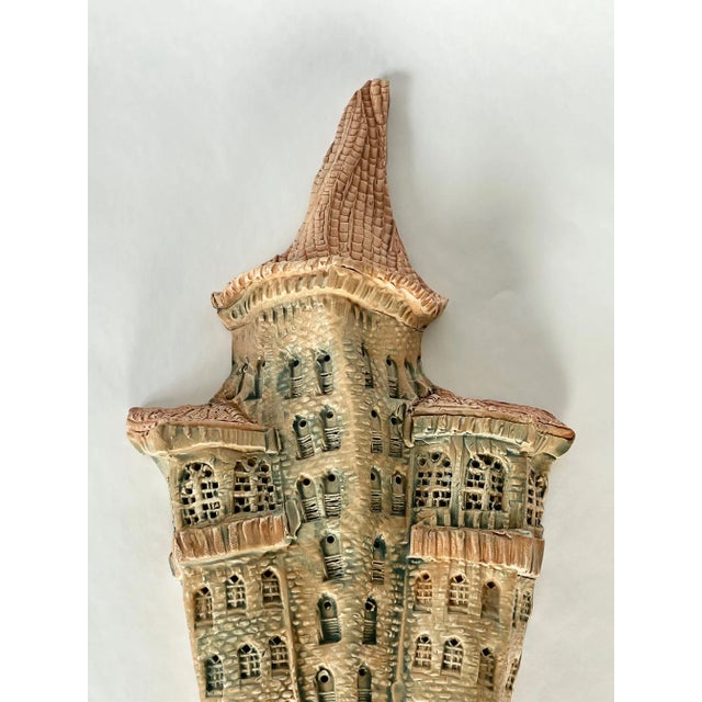 Rare Pair of Aldo Moroni Porcelain Building Wall Sculptures. Hand made by the artist in high fire porcelain. Purchased...