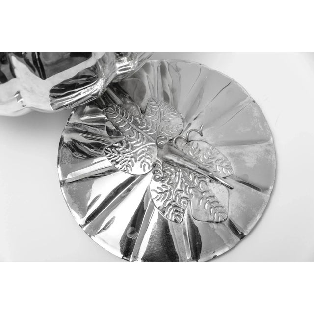 Silver Plate Life Size Pumpkin Punch Bowl ,17" by 17" For Sale In West Palm - Image 6 of 11