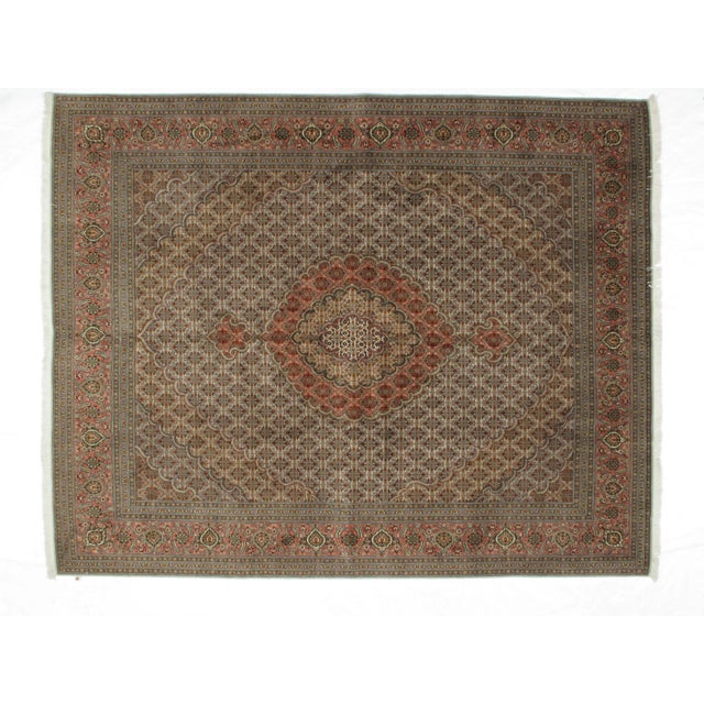 Gray Persian Tabriz Rug - 6′6″ × 8′2″ For Sale - Image 8 of 8